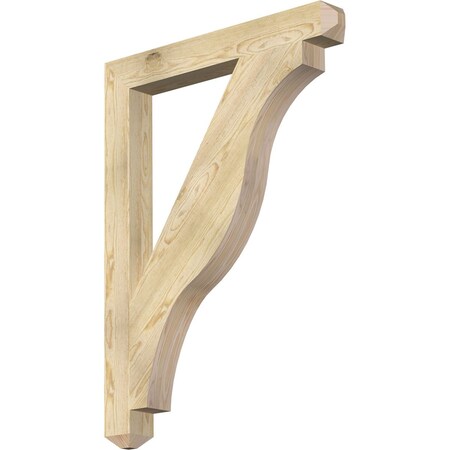 Ekena Millwork Funston Craftsman Rough Sawn Bracket, Douglas Fir, 4"W x 34"D x 46"H BKT04X34X46FST04RDF
